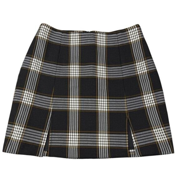 SUNDAY BEST Aritzia Mandy High-Rise Mini Skirt Sz 0 Plaid - Picture 2 of 6